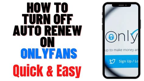 how to turn auto renew off onlyfans|Turn Off Auto Renew on OnlyFans 